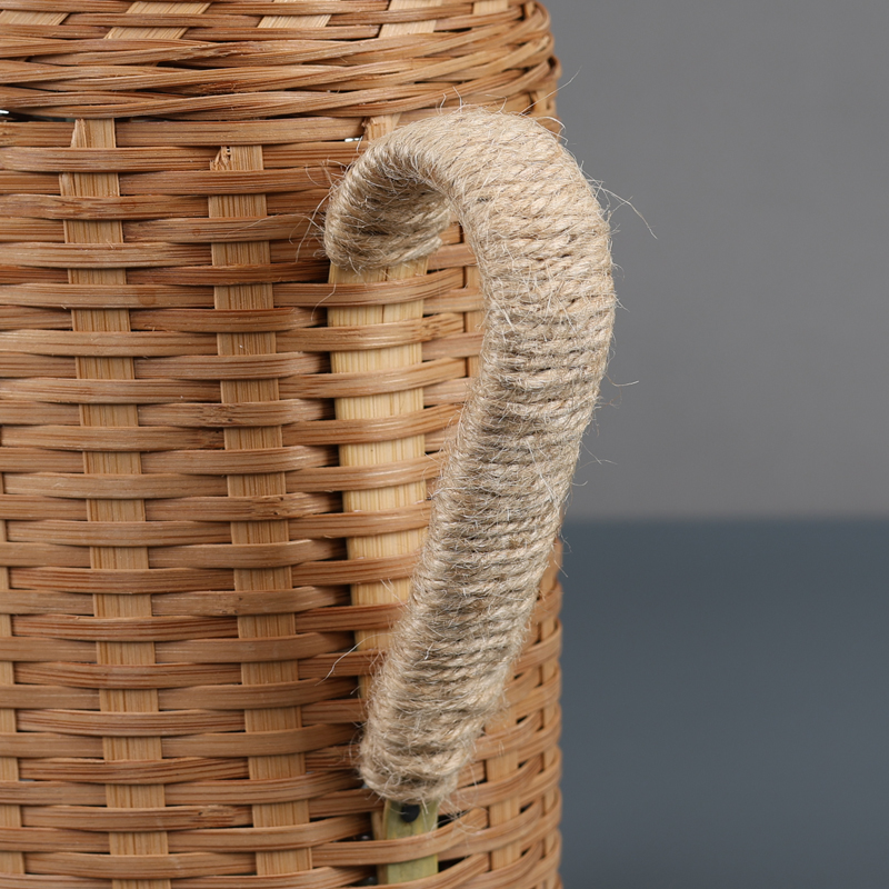 Bamboo-Woven Vacuum Flask